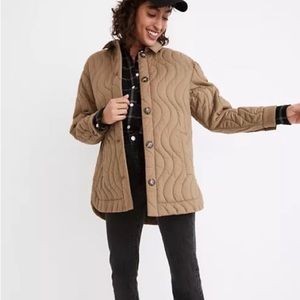 Madwell Quilted Belrose Jacket in Olive Green Size small/ Medium